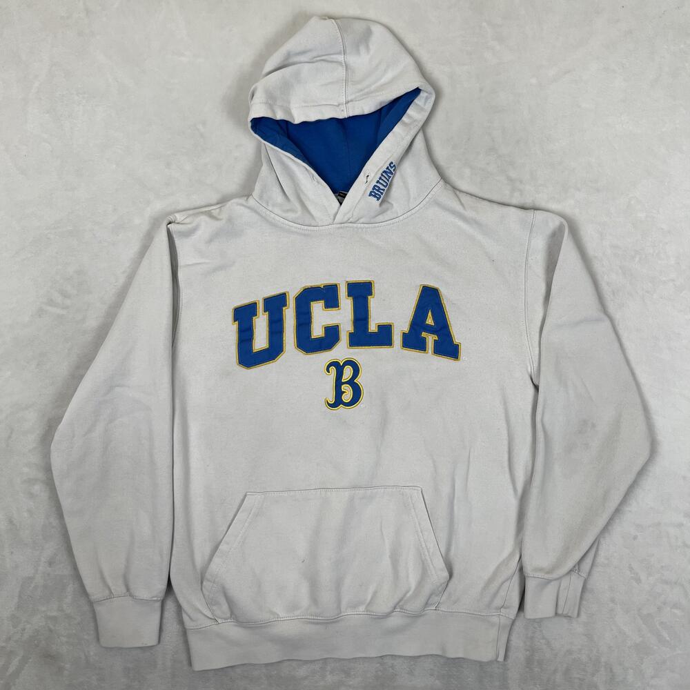 Vintage UCLA Bruins Hoodie Sweatshirt Womens Large White Y2K Spell Out